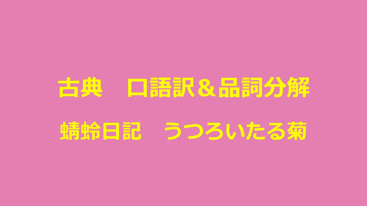 定期テスト対策 古典 蜻蛉日記 口語訳 品詞分解 Kec近畿予備校 Kec近畿教育学院 公式ブログ 定期テスト対策 古典 蜻蛉日記 口語訳 品詞分解 Kec近畿予備校 Kec近畿教育学院 公式ブログ