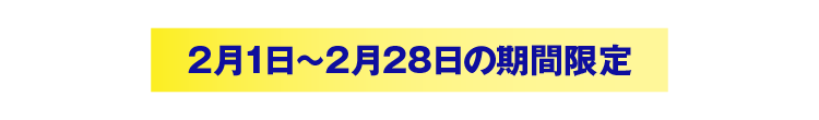 2月1日～2月28日の期間限定