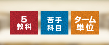 アラカルト受講もOK！5教科を総復習！